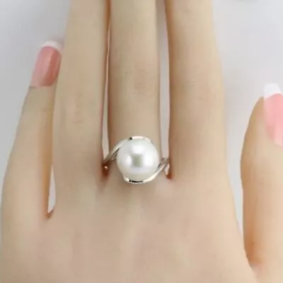 925 Sterling Silver Ring Handmade Natural Pearl Gemstone Wedding Ring HM2764 • $11.15