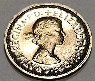 **Elizabeth II 1954** Silver Maundy Penny** Attractive Golden Toning** • $102.99