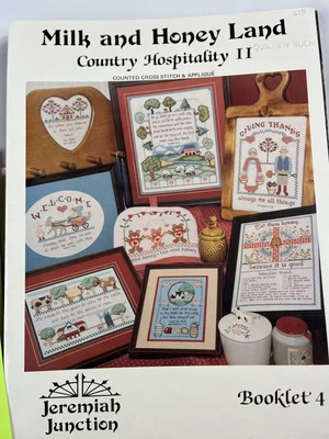 $15 • Buy VINTAGE Cross Stitch Books/Leaflets – Lot Of 6-Jeremiah Junction (Grp 75)