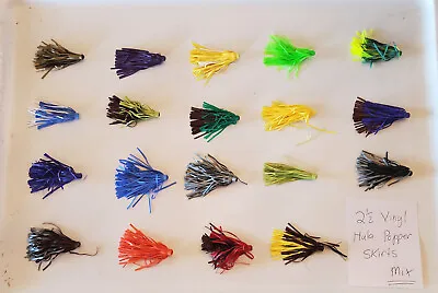 Hula Popper Skirts  -  2 1/2   (Qty 10)   Mix Lot.   Random Mix - Vinyl Skirts • $40