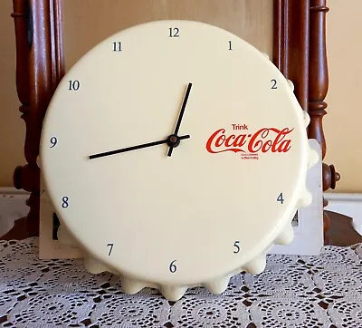 Vintage Wall Clock Coca Cola Cap Quartz Germany • $342.61