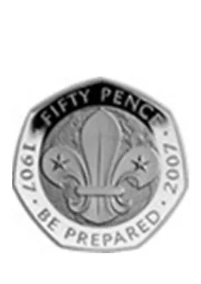 Rare 50p 2007 Boy Scouts 100th Anniversary Be Prepared Fifty Pence Coin • £1.75