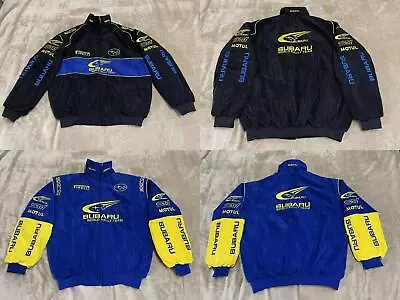 Unisex Adults F1 Team Racing Subaru Racing Jacket Embroidery Cotton Padded • £45