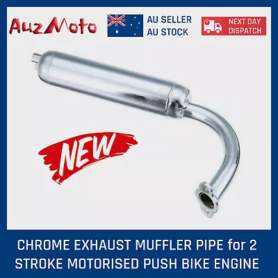 Stock Muffler Exhaust Chrome Fit For 80cc 66cc 60cc 49cc Motorized Bicycle Bike • $15.03