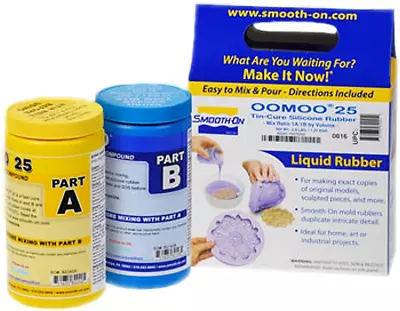 Smooth-On OOMOO 25 - FAST Curing Mold Making Silicone Kit - 2 Pints - EASY! • $46.22