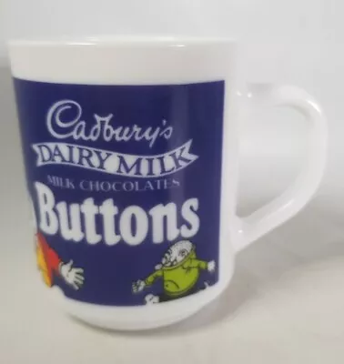 £4.49 • Buy Vintage Cadbury Dairy Milk Buttons Arcopal Milk Glass Mug / Cup Collectable