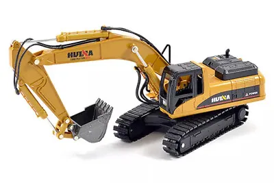 Huina 1/50 Diecast Excavator Static Model Construction Vehicle • £18.99