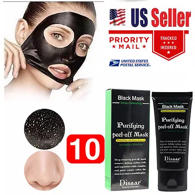 10x Peel Off Face Masks Deep Blackhead Acne Cleansing Black MASK 50ML Shills • $19.95