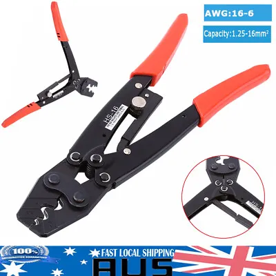 $17.88 • Buy AU LOCAL 1.25-16mm² Wire Crimper Cable Plier Terminal Anderson Plug Crimp Tool