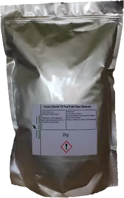 Calcium Chloride 77% Food Grade Flakes (Dihydrate) E509 2kg • £10.50