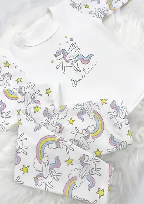 £14 • Buy Personalised Children's Christmas Pyjamas Pink Unicorn