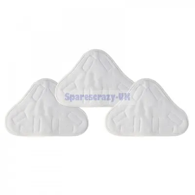 3 X Pads For H20 H2o X5 H20x5 Steam Mop Replacement Microfibre Head Uk 33727x3 • $13.70