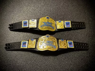 Mattel WWE Figure Belt Classic Smackdown Tag Team Championships 2 Belts SET • $40