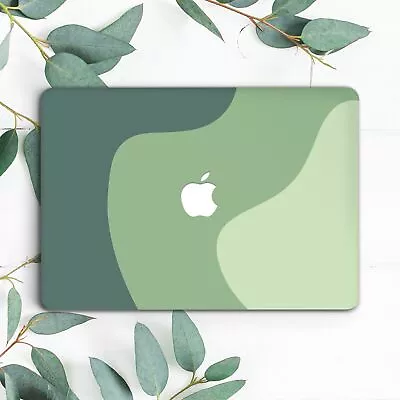 Gradual Green Waves Abstract Art Hard Case For Macbook Pro 13 14 15 16 Air 13 • $27.74