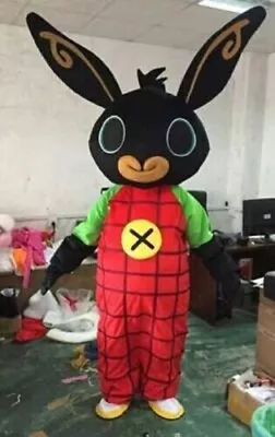 Black Rabbit Mascot Costume Cosplay Party Dress Clothing Halloween Adults • $132.99