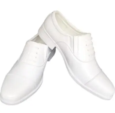 Mens Oxford Dress Formal SHoes Cap Toe Wedding Groom White Shoes Casual Business • $46.99