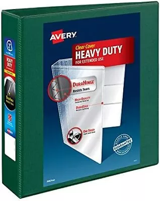 Heavy-Duty View 3 Ring Binder 2  One Touch EZD Rings 1 Green Binder (79683) • $17.99