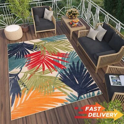 £114.99 • Buy Outdoor Rug Indoor Modern Floral 3D Effect Sisal Palm Tree Mat Garden Carpet