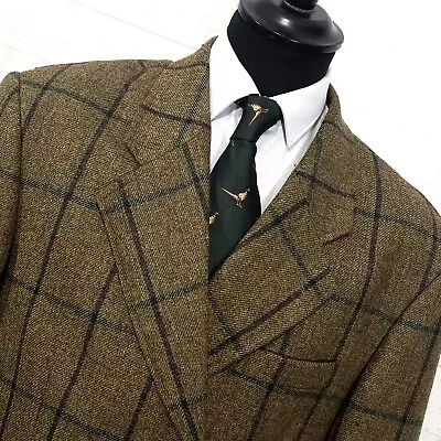 ⭐️ Hucklecote Norfolk Tweed Wool County Shooting Jacket Sport Coat Blazer 44-46  • $110.81