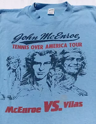 John McEnroe Vs. Guillermo Vilas Original Vintage T-shirt Tennis Over America  • $75