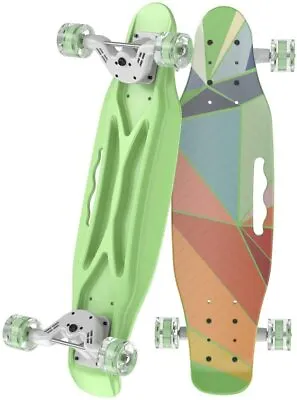 23.2'' Plastic Mini Cruiser Skateboard With Deck And Smooth Colorful PU Wheels • $18.99