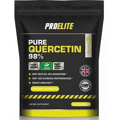 Quercetin 800mg Vegan Capsules 98% Extract - Genuine Quercetin - High Strength • £7.99