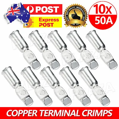 $7.85 • Buy 10x 50Amp Copper Terminals Connector For 50a Anderson Style Plugs Contacts