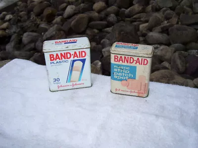 Vtg. Lot Of 2 Old Band Aid Tins • $7.50