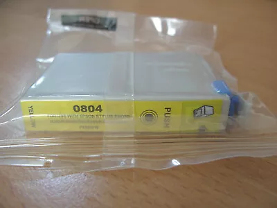 £0.01 • Buy Yellow 0804 Ink Cartridge For Epson Stylus Photo R265 R285 R360 RX560 Printer