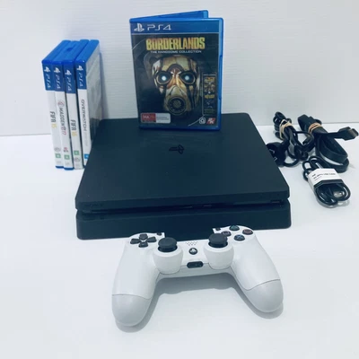 $259.95 • Buy Sony Playstation 4 PS4 Slim Console Bundle - Genuine White Controller, 5 Games