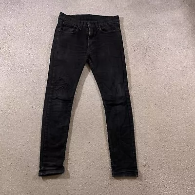 LEVI'S 519 Jeans Mens (32 Inch Waist) (30 Inch Leg) Slim Fit Black Skinny • £17.99