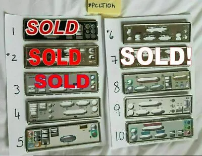 1x I/O IO PLATE BACK SHIELD CHOICE OF ONE MATX ATX UNKNOWN MOTHERBOARD PCLT10h • £9.98