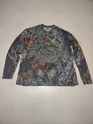 Mossy Oak Brush Men's Size XL Camouflage Long Sleeve Outdoor Hunting Shirt • $4