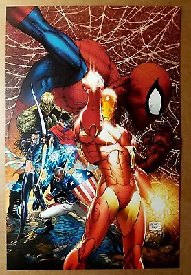 Civil War 2 Variant Avengers Spider-Man Iron Man Marvel Poster By Michael Turner • $7.50