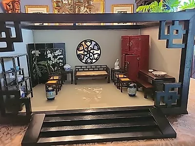 RARE FRANKLIN MINT VIGNETTE/DIORAMA Chinese  MINIATURES DOLL House • $229