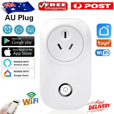 AU Smart Wifi Power Plug Socket Switch For Amazon Alexa Google Home Tuya APP • $23.95
