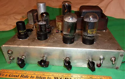 Home Made P/P 6L6GC Tube Amp For Restoration Or Parts Powers Up! REDUCED! • $119.99