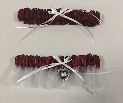 New NCAA Mississippi State Bulldogs Elastic Lace Bridal Wedding Garter Set • $25.99