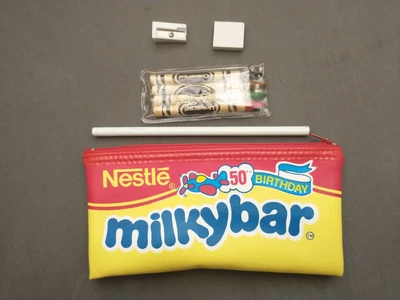 £3 • Buy Milky Bar 50th Birthday Promotional Pencil Case & Contents 