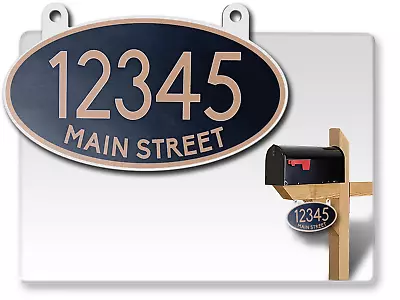 Curb-N-Sign® Hanging House Mailbox Address Numbers Sign Oval Reflective Number • $39.95