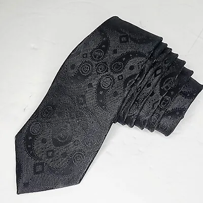 Marvel Avengers Black Paisley Icons Print Necktie 100% Silk Tie • $34.95