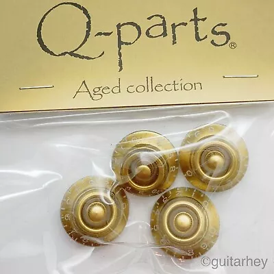 NEW Q-Parts Aged Collection Vintage Style Bell Knobs (4) For Les Paul - GOLD • $14.99