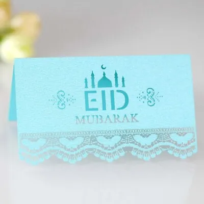 100pcs Eid Place Card Hollow Out Lace Table Decoration • £10.88