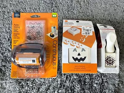 Martha Stewart Crafts Nordic Snowflake & Jack-o-Lantern Paper Punch & Fiskars • $29.75