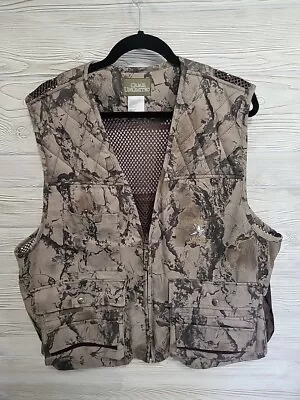 Quail Unlimited Camouflage Dove Hunter Mesh Vest Men's Large Hardwoods Shooting • $14.99