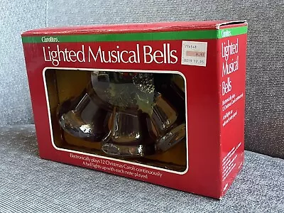 Vintage Carolites Lighted Musical Bells 3 Cluster Christmas Carols 1982 Video • $64.95