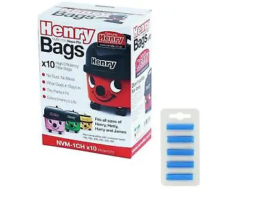£10.99 • Buy 10 X Henry Hetty Numatic Hepaflo Vacuum Bags And Air Freshner