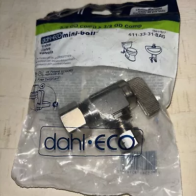 Dahl - Eco 5/8 OD Comp X 3/8 OD Comp  Valve (1/4 Turn Angle Stop) NEW • $15