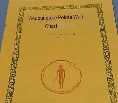 Acupuncture Point Wall Chart Illustrated Chinese  1988 • $29.99