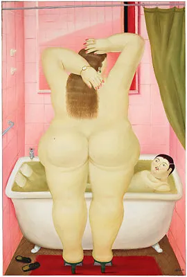 $35.73 • Buy Fernando Botero The Bathroom  Canvas Print Home Decor Paintings Art Gift Reprod.